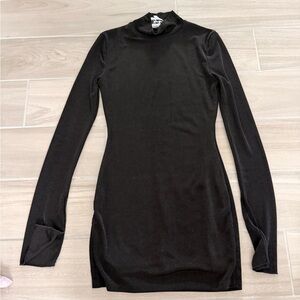 Elegant Black Long Sleeve Dress